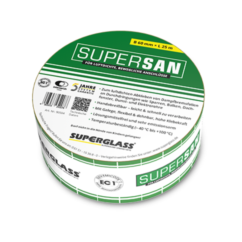 Superglass Supersan-Klebeband Grün 25.000x60 mm